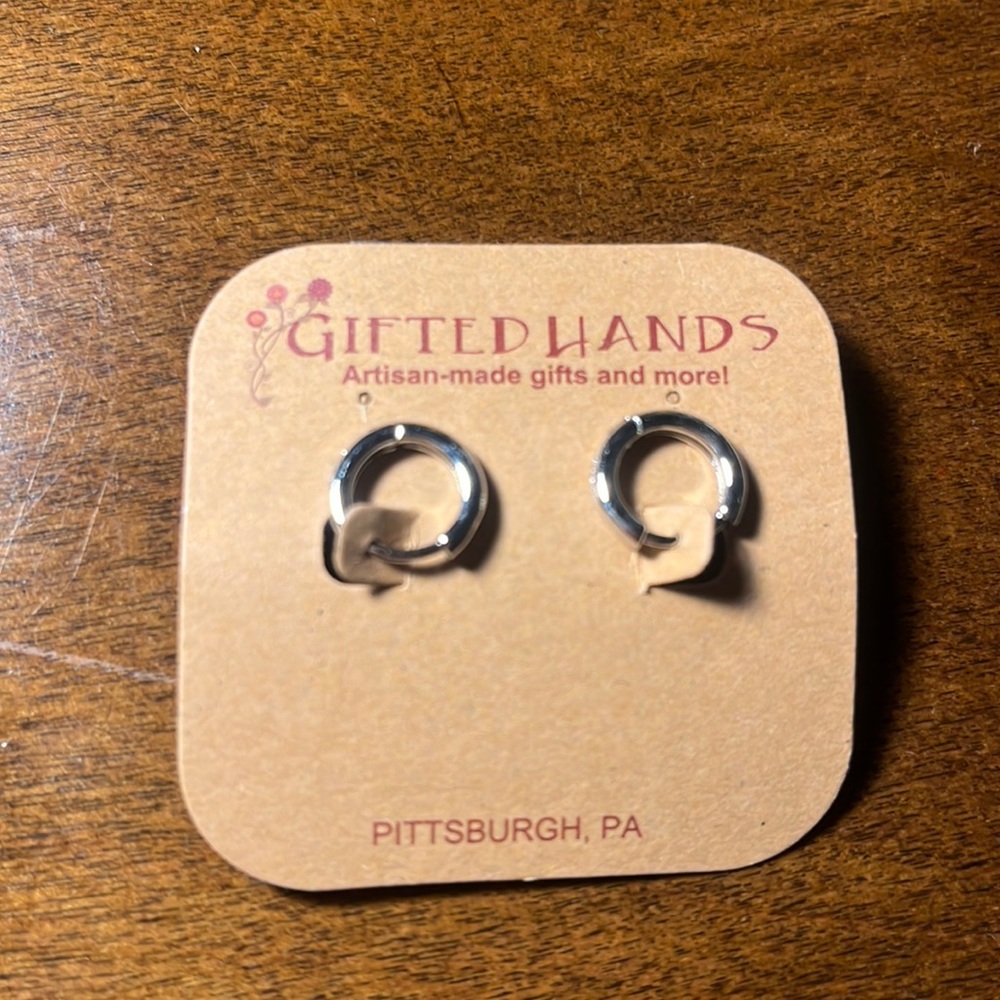Silver Huggie Earrings